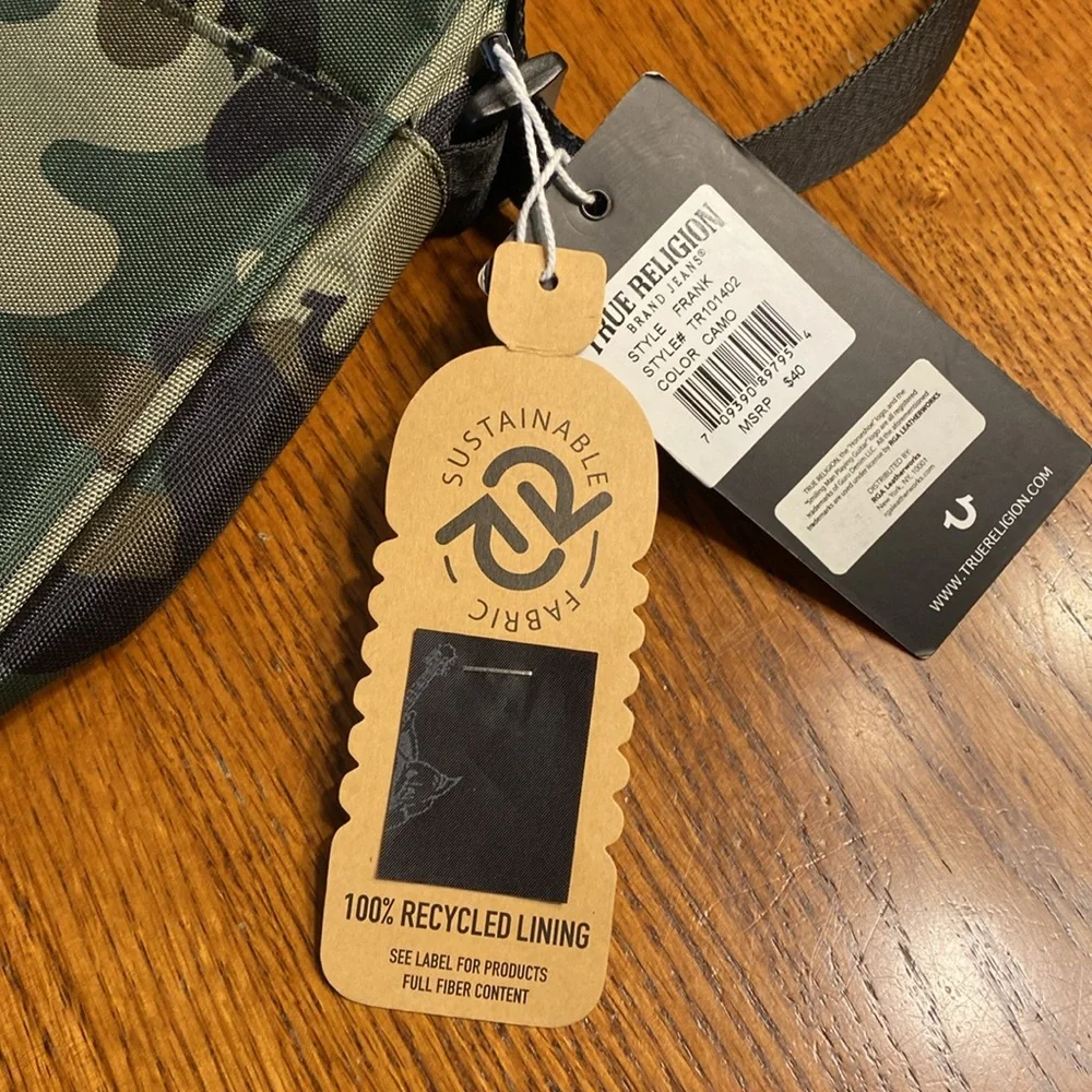 True Religion Frank Crossbody Bag Camouflage TR101402 NWT